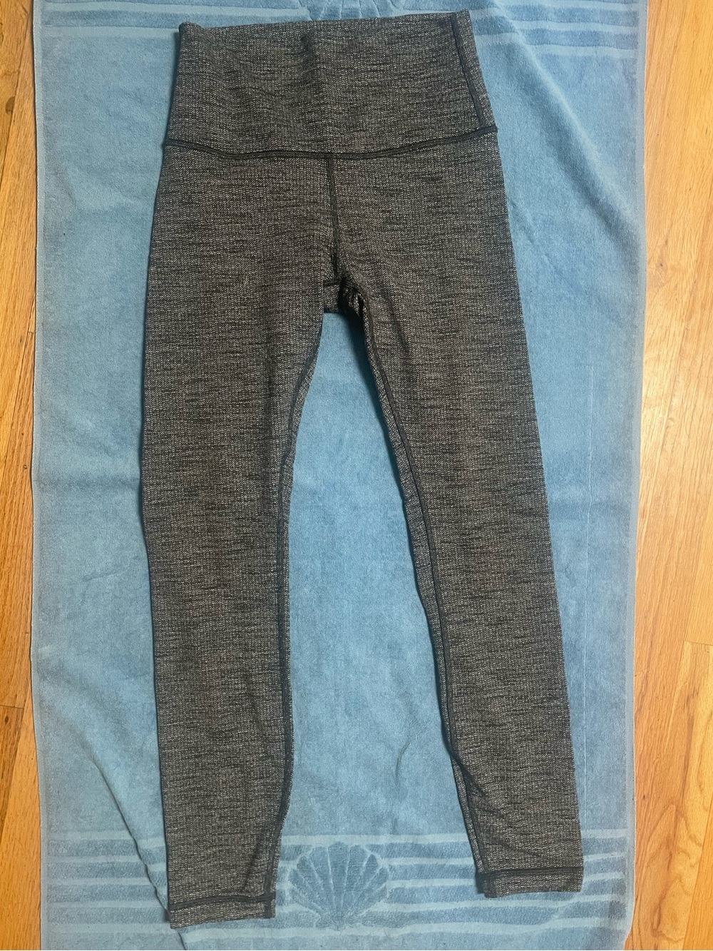 lululemon athletica Black and White Marled Performance Leggings